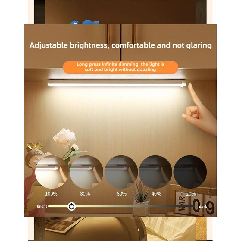 Under Cabinet Lights With Magnetic, Under Cabinet Light, Wireless Magnetic Closet Lights, Dimmable Closet Lights For Bedroom Stairs (White 30cm) - Image 4